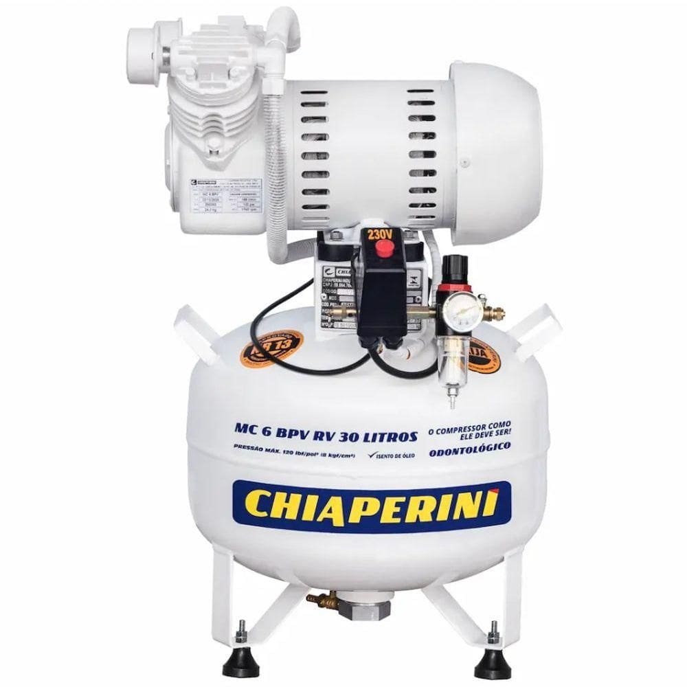 Motocompressor Odontológico Mono Aberto 1hp 30l Chiaperini