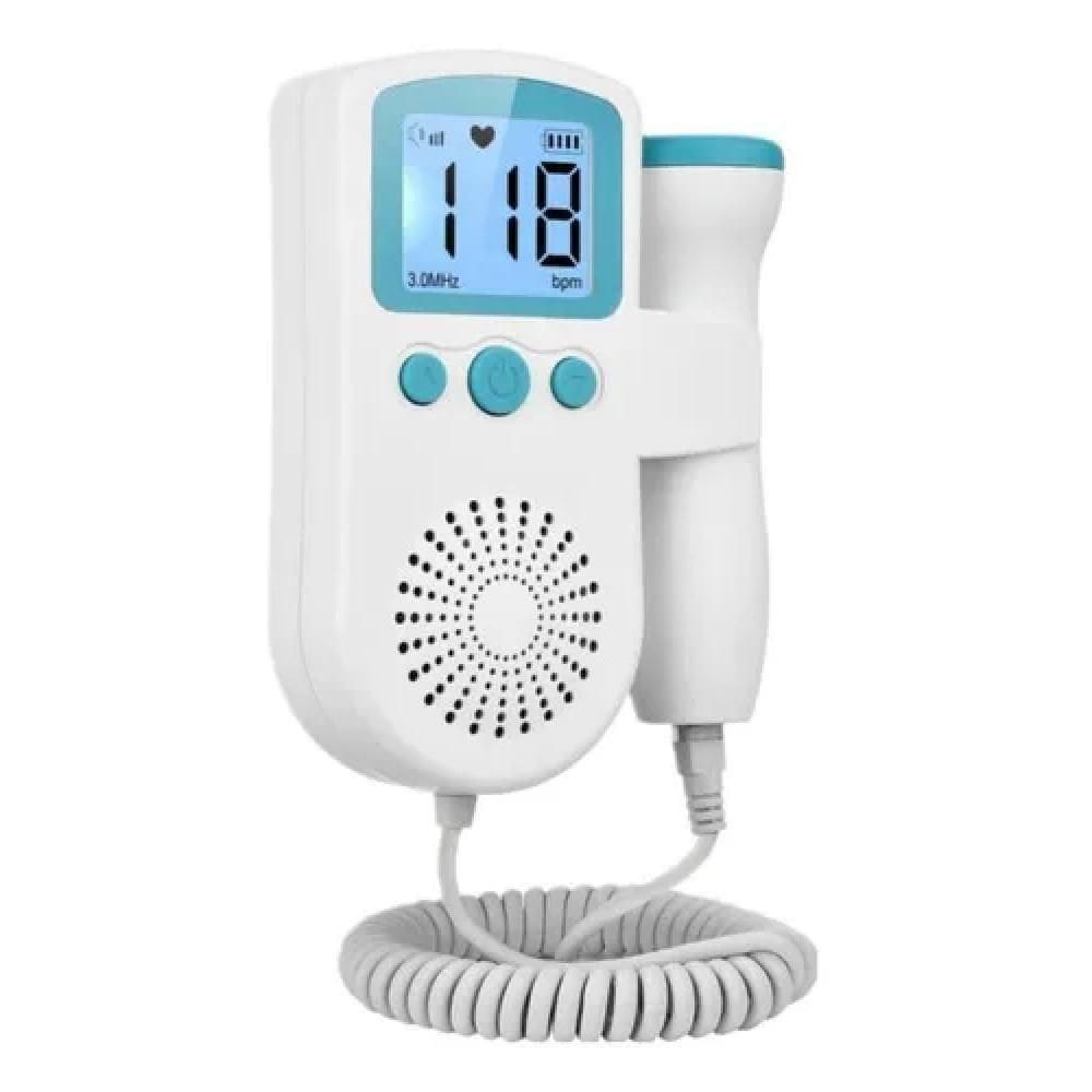Monitor Doppler Aparelho Ouvir Coracao Do Bebe Ultrassom Batimentos Gravida Verde