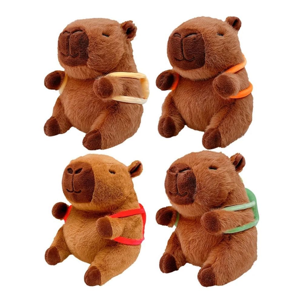 Pelúcia Capivara C/Mochilinha De Fruta 30Cm Caa Toys
