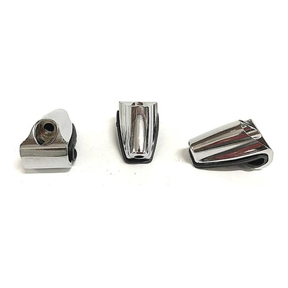 Kit 3 Garras Para Bumbo Metal Cromado Com Base Borracha 12.2