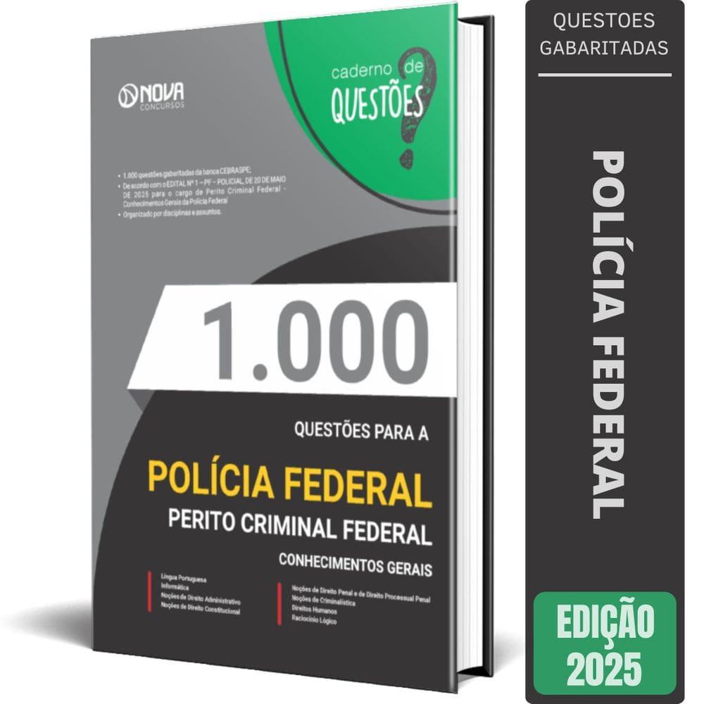 Livro Questões Gabaritadas Pf 2025 Perito Criminal Federal