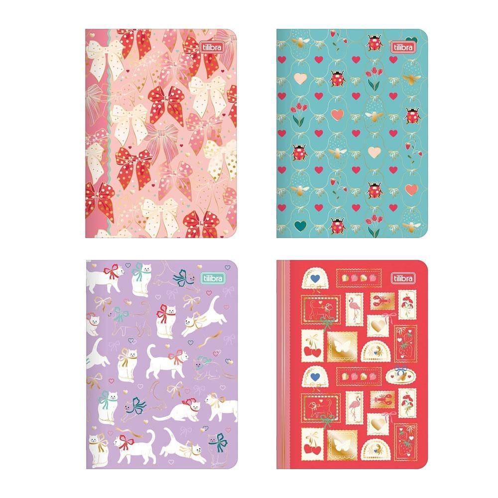 Caderneta capa flexível 1/8 Trend Encanto 32 folhas Tilibra