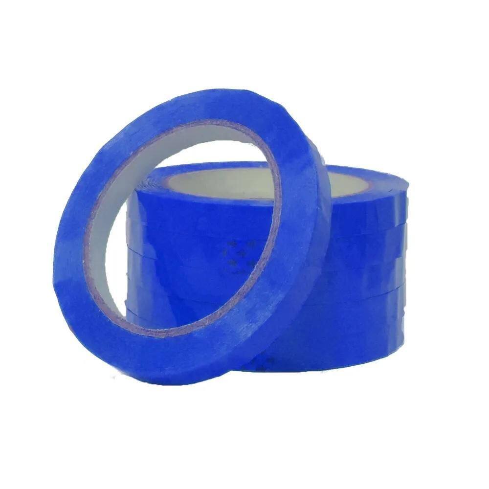 Fita Zebrada Azul P/Lacradora Sacolas Lacra Saco 12Mm X 100M