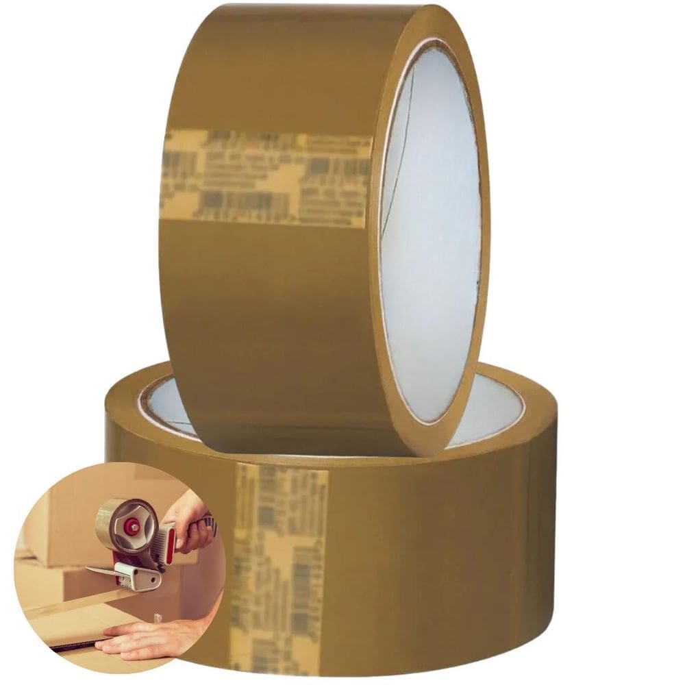 Fita Adesiva Marrom Larga 45Mmx100M 02 Rolos Embalagem