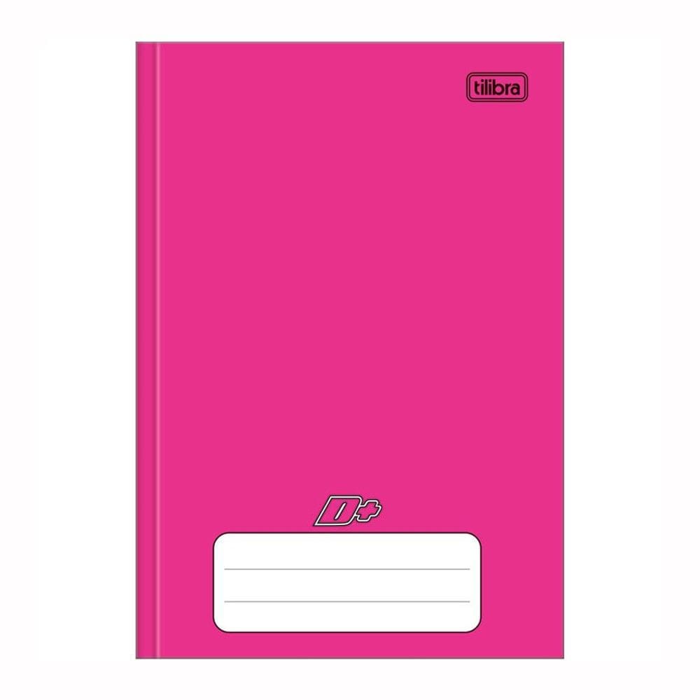 Caderno brochura capa dura 1/4 48 fls D mais Rosa Tilibra