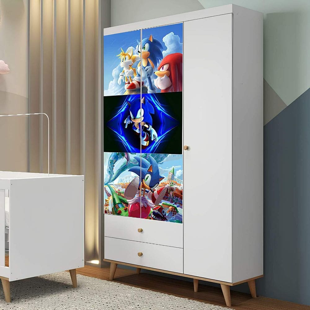 Adesivo De Guarda Roupa Sonic