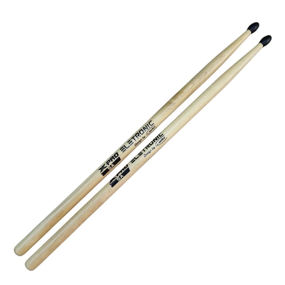 Baqueta 5A Bateria Eletronic Ponta Nylon Marfim C. Ibanez