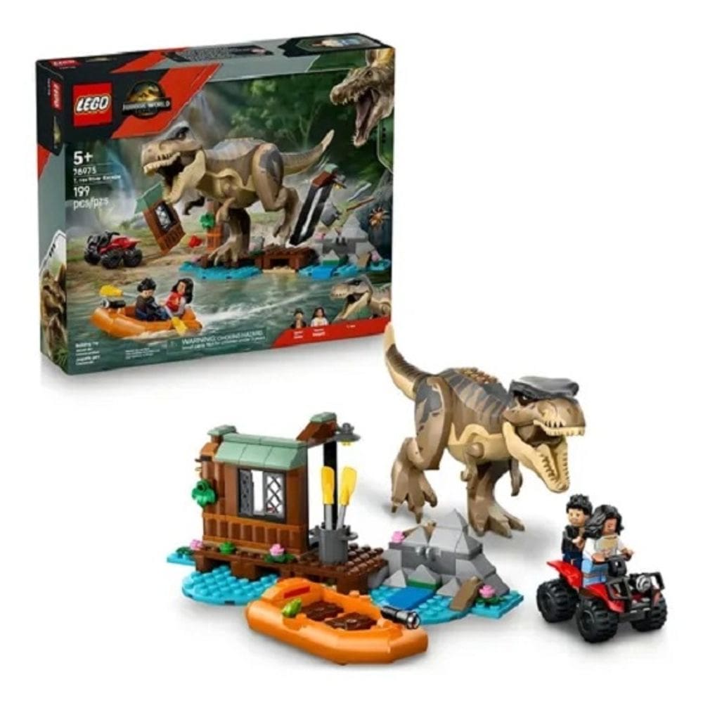 Lego 76975 Jurassic World Rebirth - Fuga No Rio Do T.Rex – 199 peças