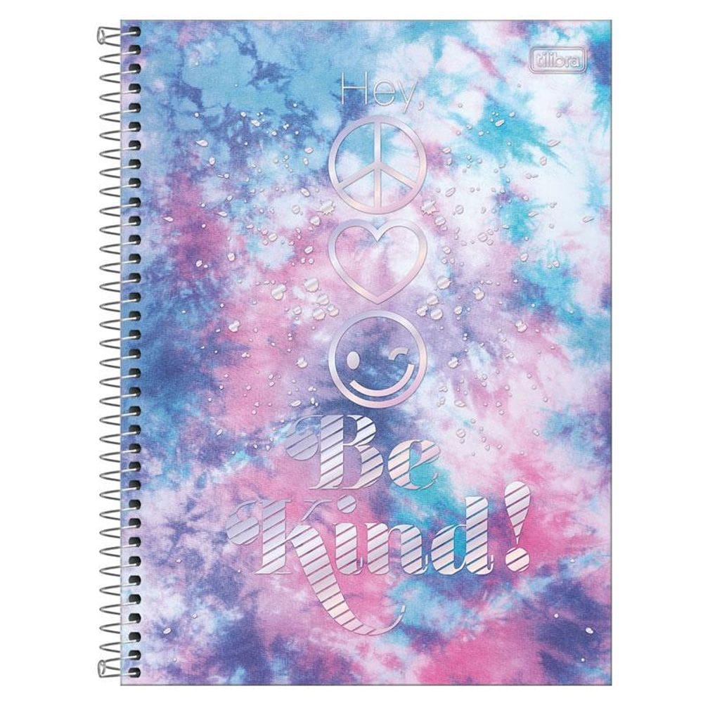 Caderno espiral capa dura univ 10x1 160 fls Good Vib Tilibra