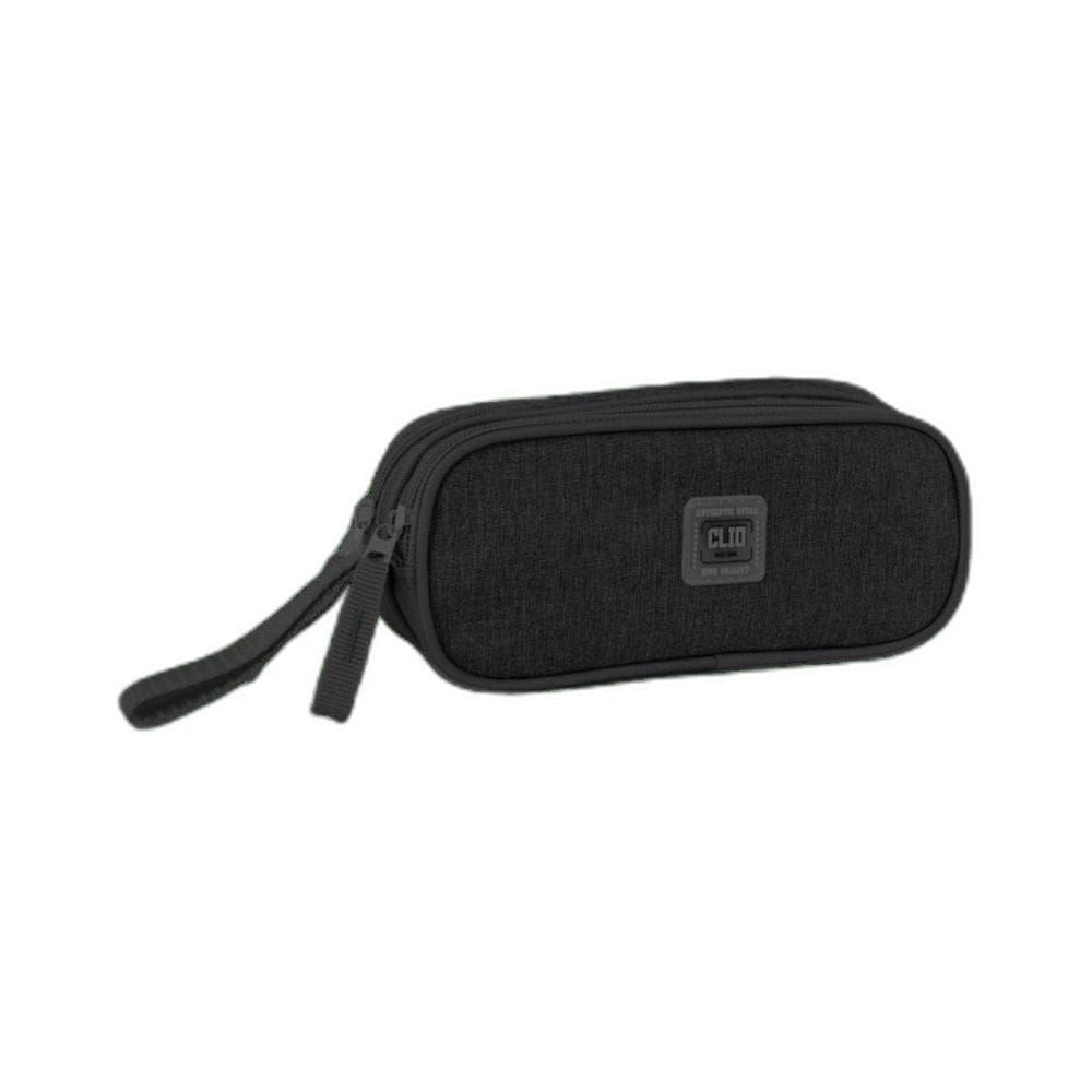 Estojo Duplo Cores Clio Style Authentic Escolar Lápis Preto