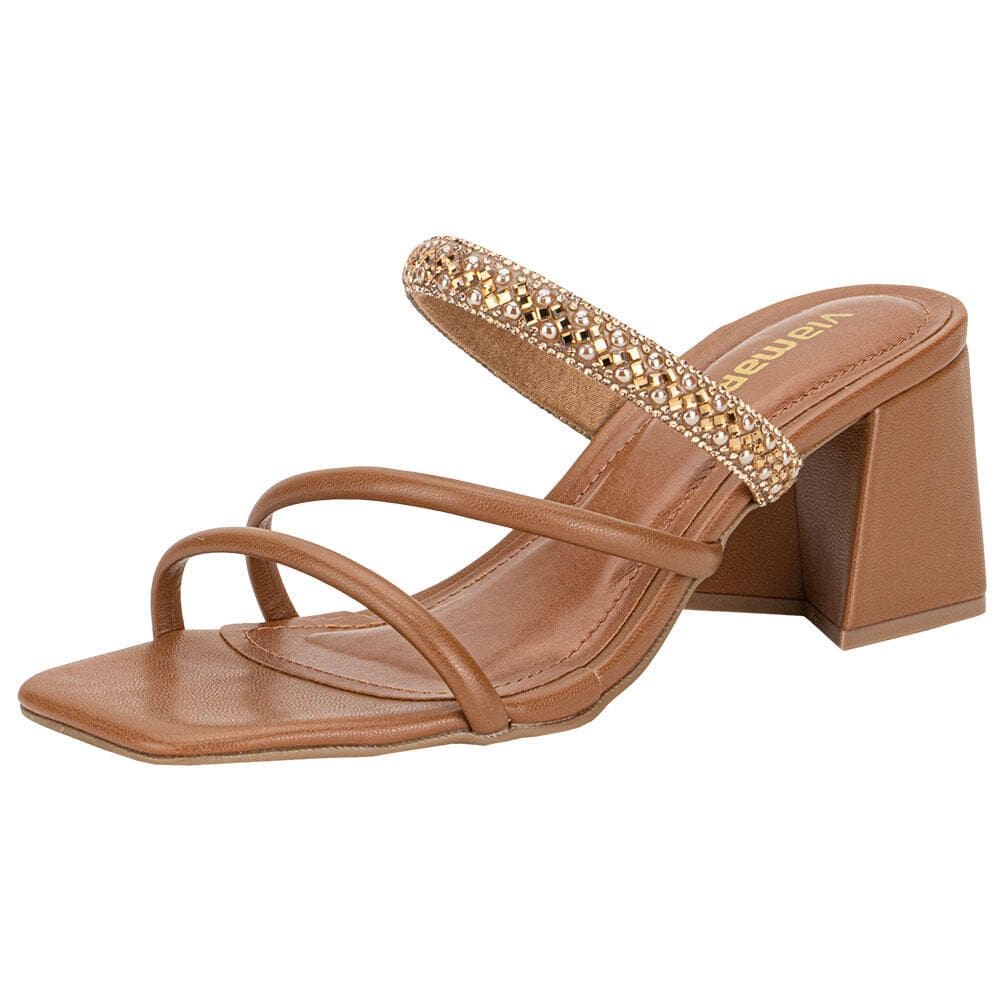 Tamanco Feminino Salto Grosso Via Marte 100021