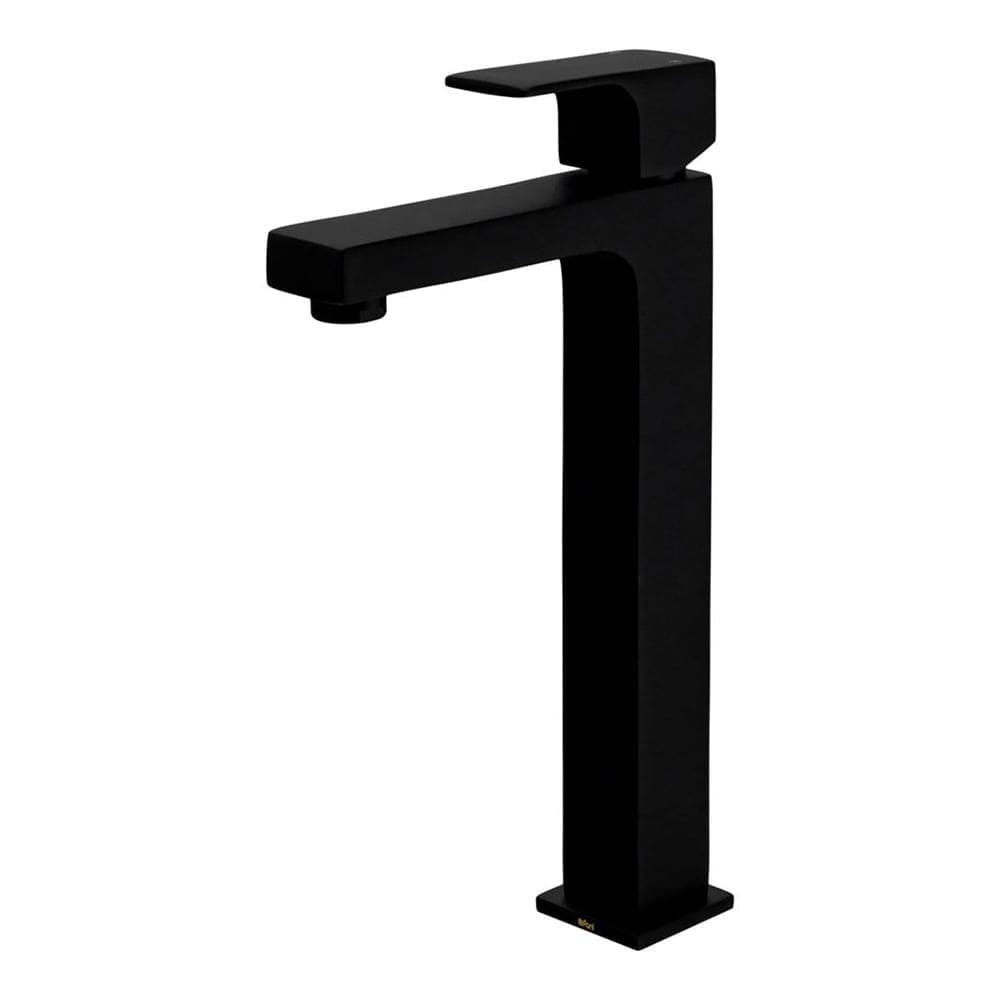 Misturador Monocomando de Mesa Lavatório Bica Alta Retta 3/4” Black Fosco (6877 BK-330)