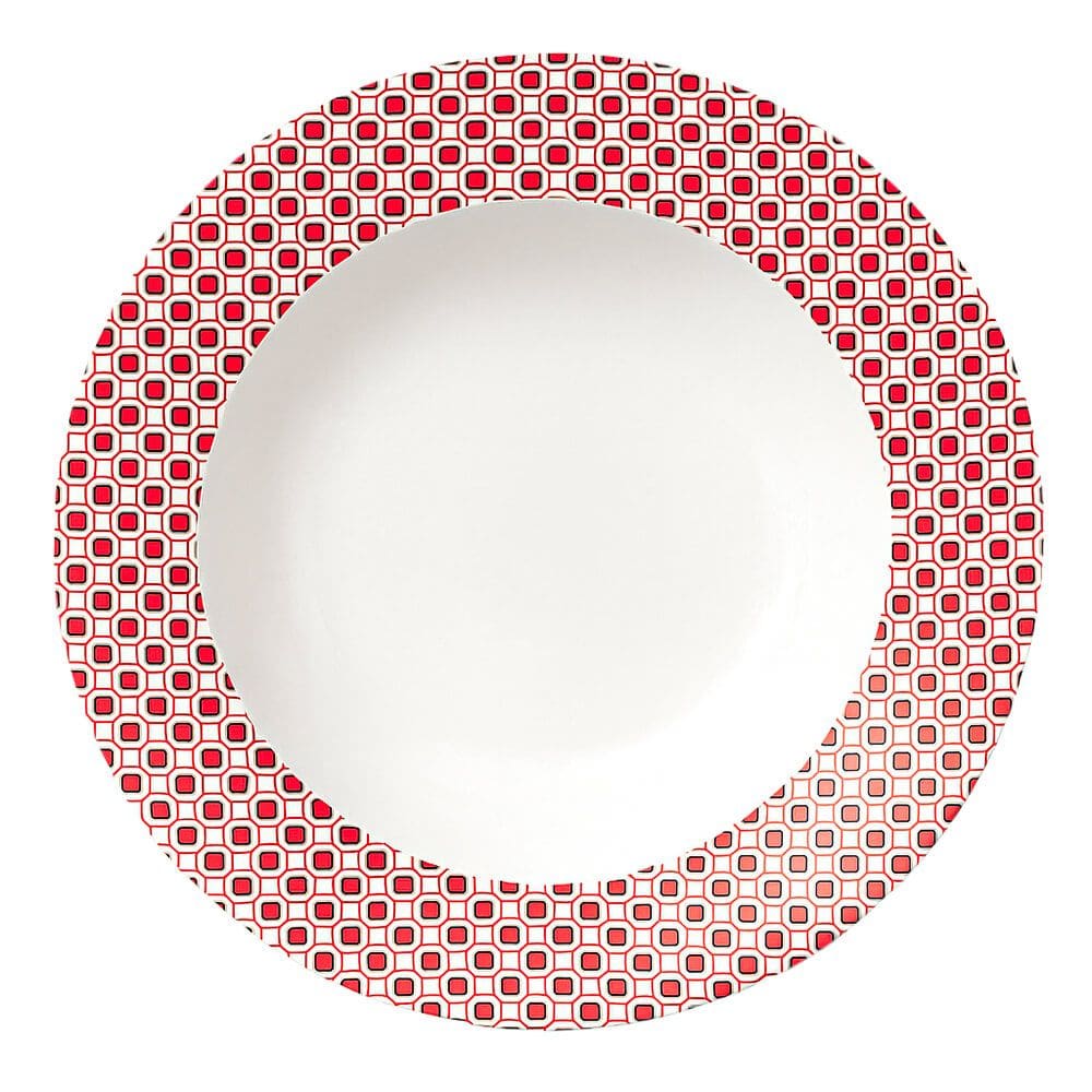 Prato Fundo em Porcelana Fernanda 1 peça - Hauskraft