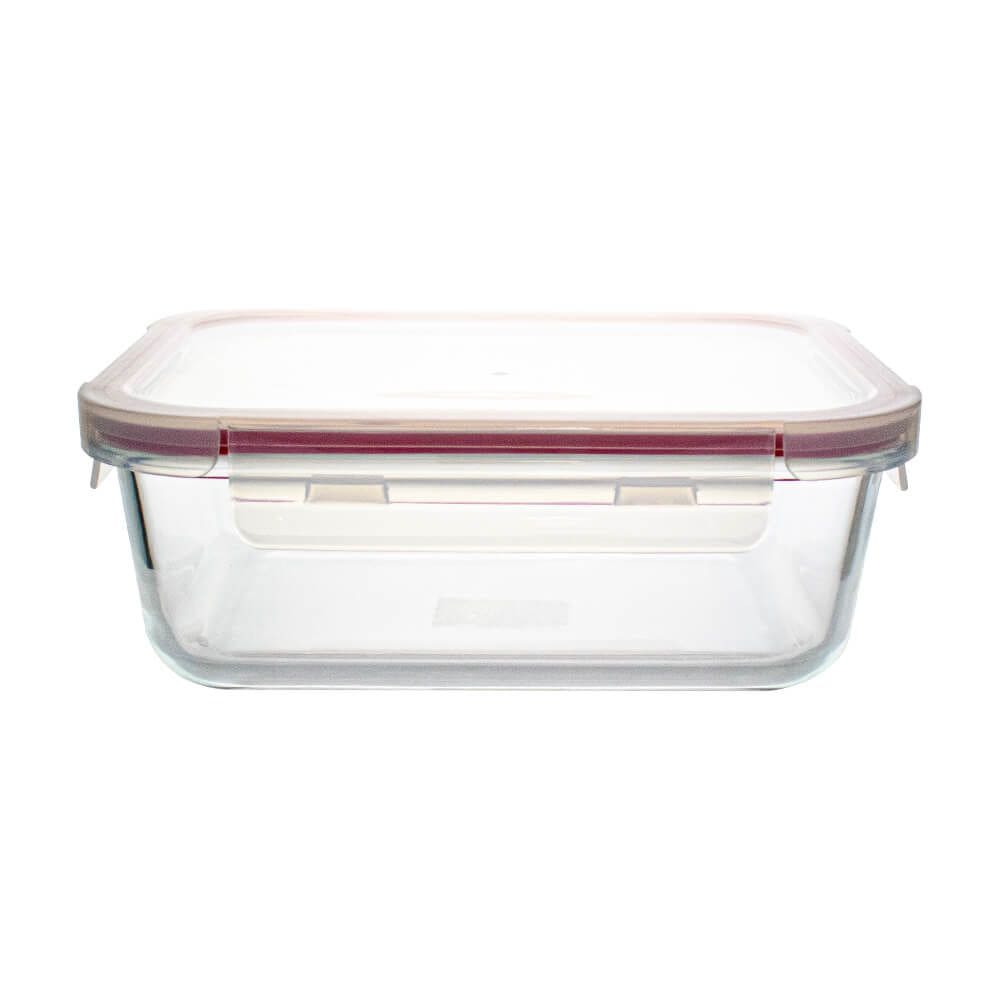 Pote De Vidro Hermético 330ml 1 peça Vermelho - Casambiente