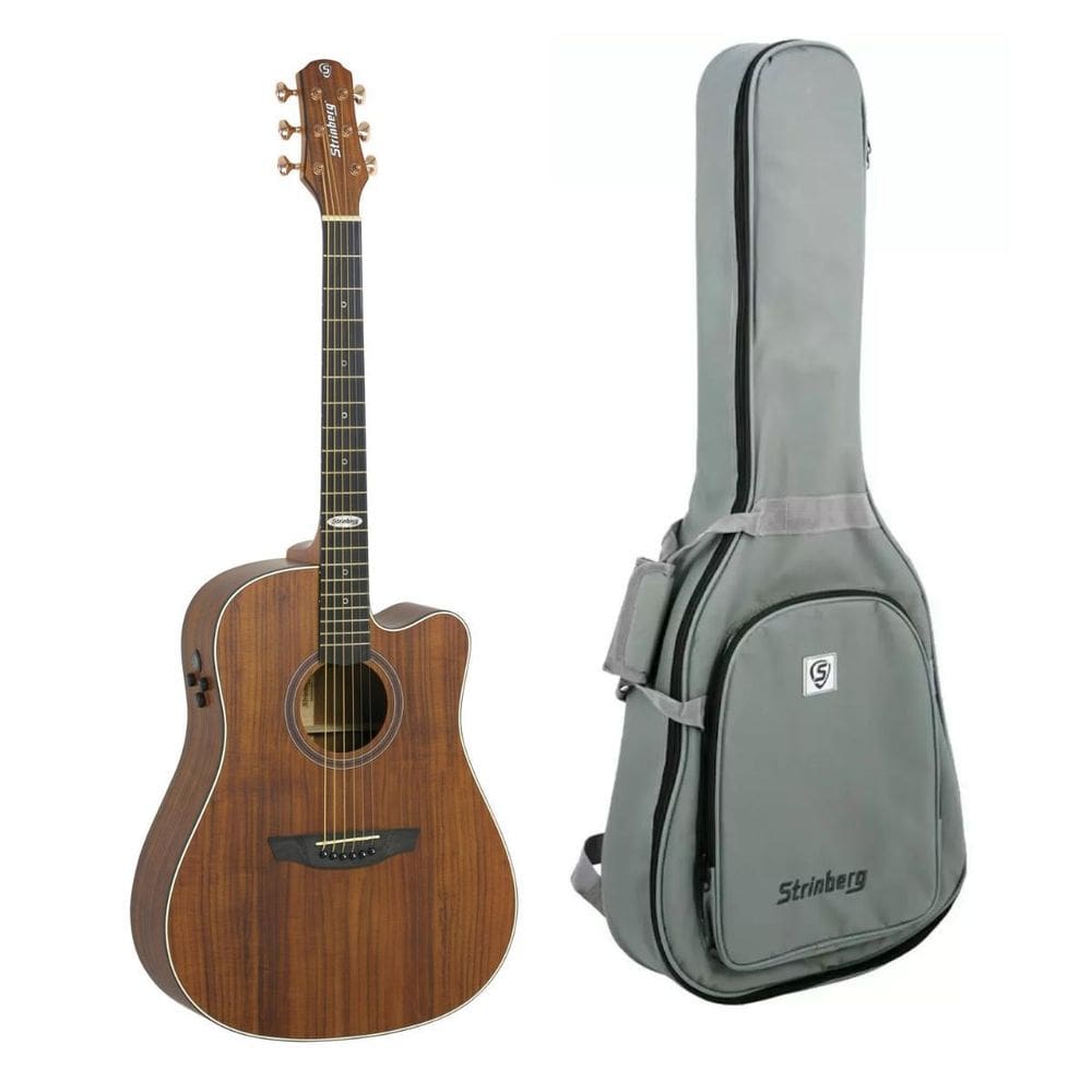 Violão Aço Eletrico Strinberg Sd300C Ks Koa Satin C/Bag