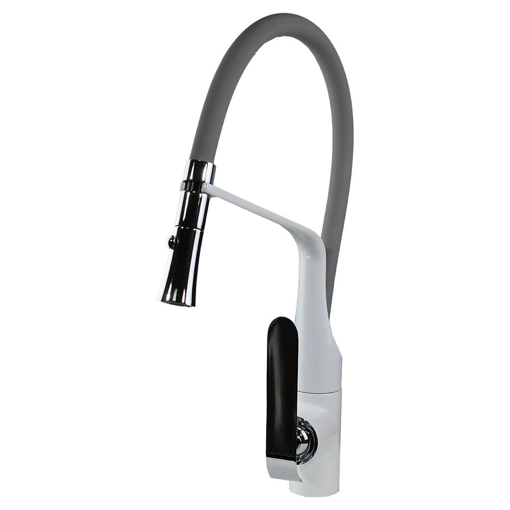 Misturador Monocomando Cozinha Bica Móvel com Ducha Dalí White Chrome - 00044