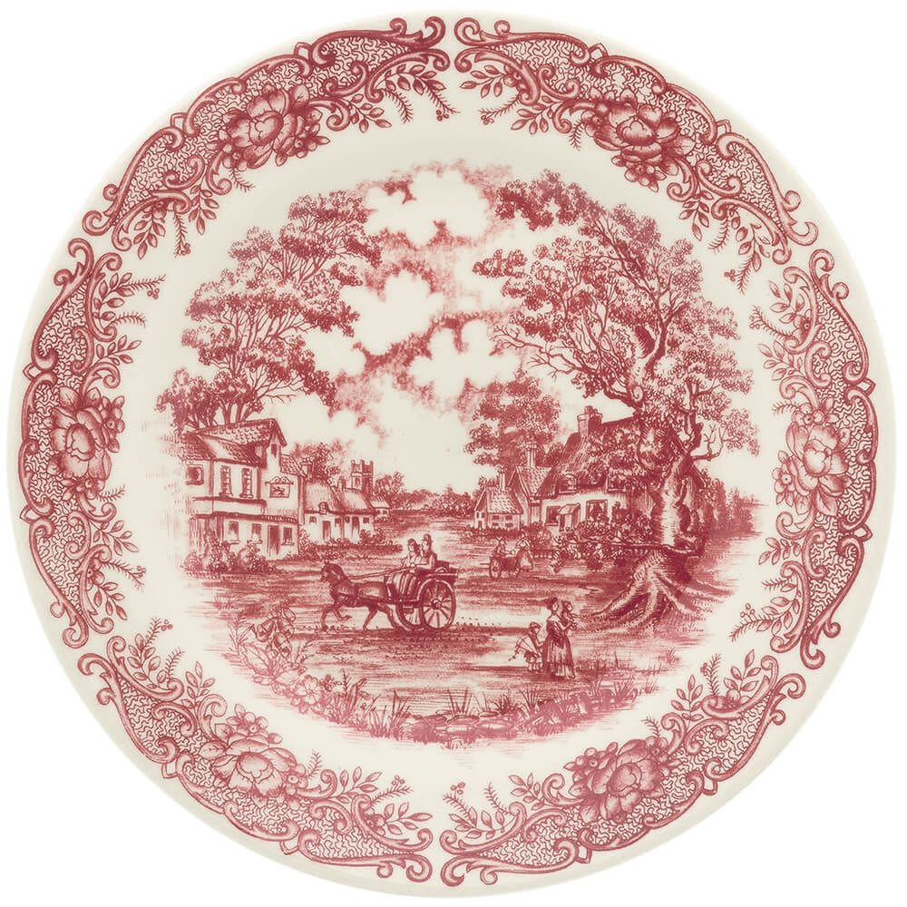 Prato Raso em Porcelana 1 Peça Vilarejo - Oxford