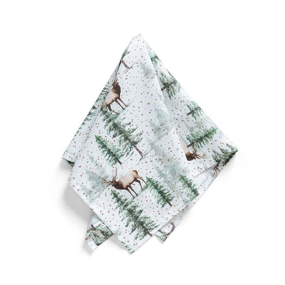 Guardanapo Copa E Cia 4 Peças Home 45x45cm Natal Cervo Nevado
