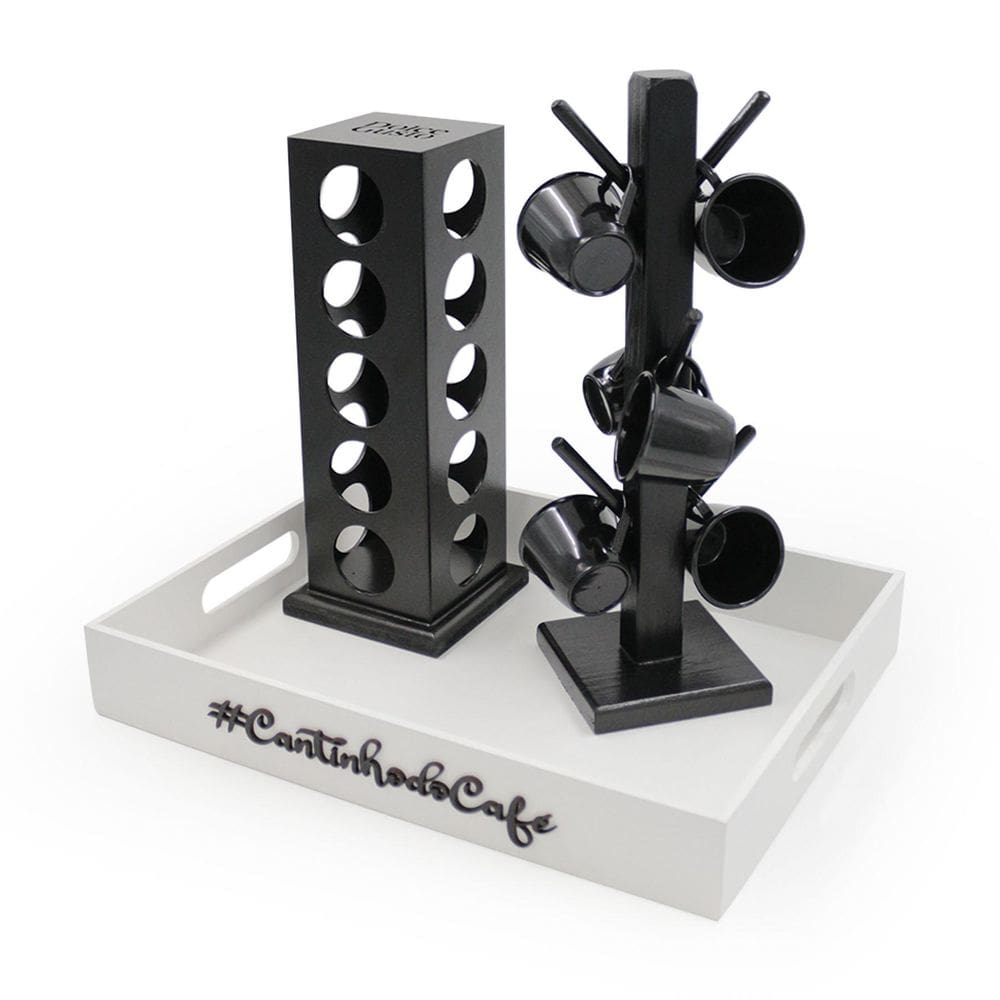 Kit 6 Xicara Porta Capsulas Dolce Gusto Bandeja Acrílico