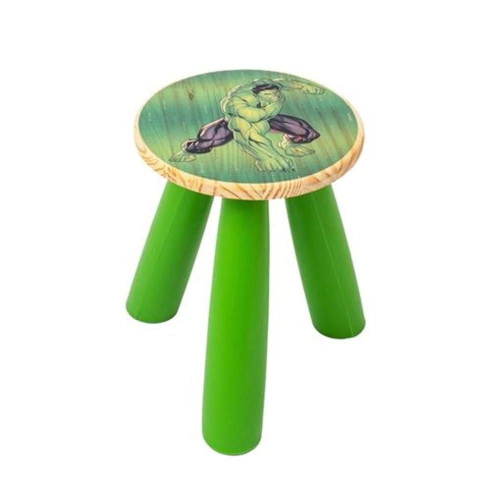 Banqueta Infantil Hulk - Design Exclusivo Marvel Para Crianças Com Segurança E Conforto