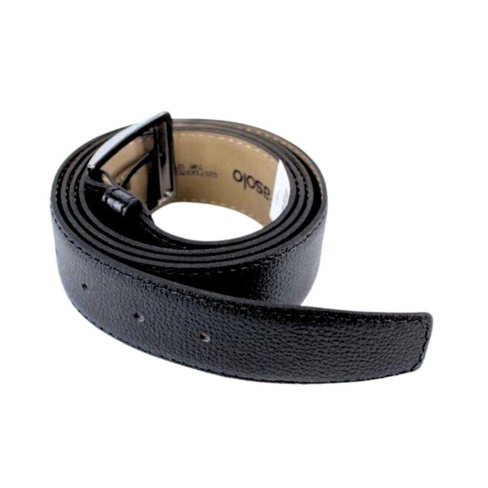 Cinto Masculino Preto Fasolo Couro Plussize 145 Cm