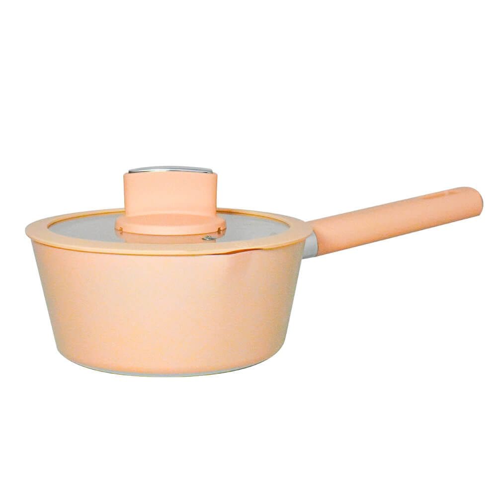 Panela de Indução Antiaderente Cerâmica Chicago Bege 18cm - Casambiente