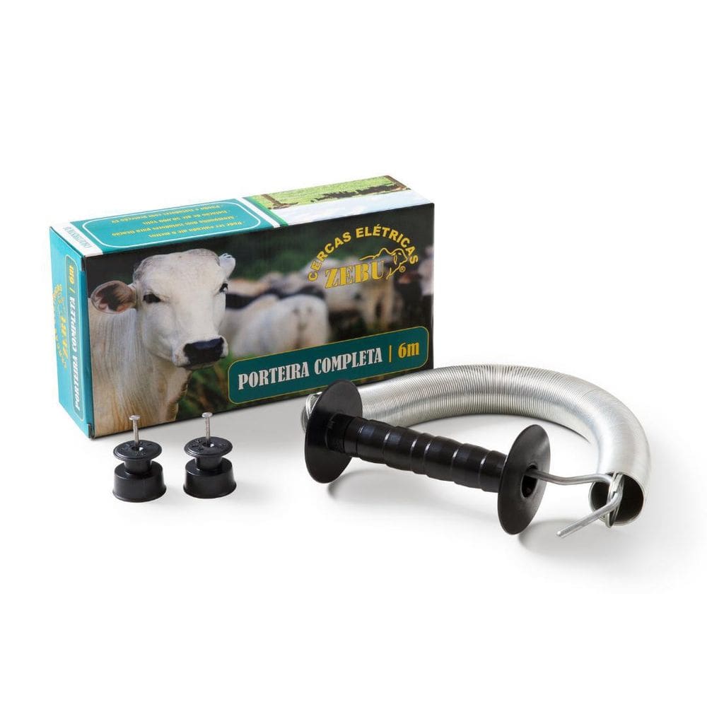 Porteira Completa Para Cerca Elétrica Rural 6 Mts Zebu
