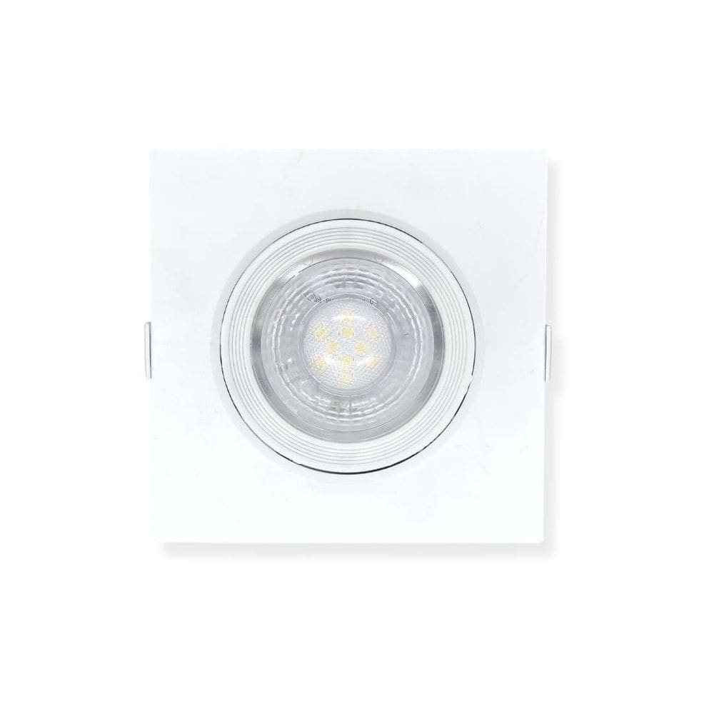 Spot Led Embutido 9W Bivolt Quadrado 3000K Branco Quente