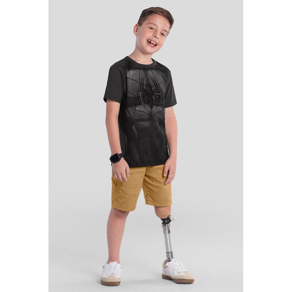 Camiseta infantil menino do Homem-Aranha Brandili