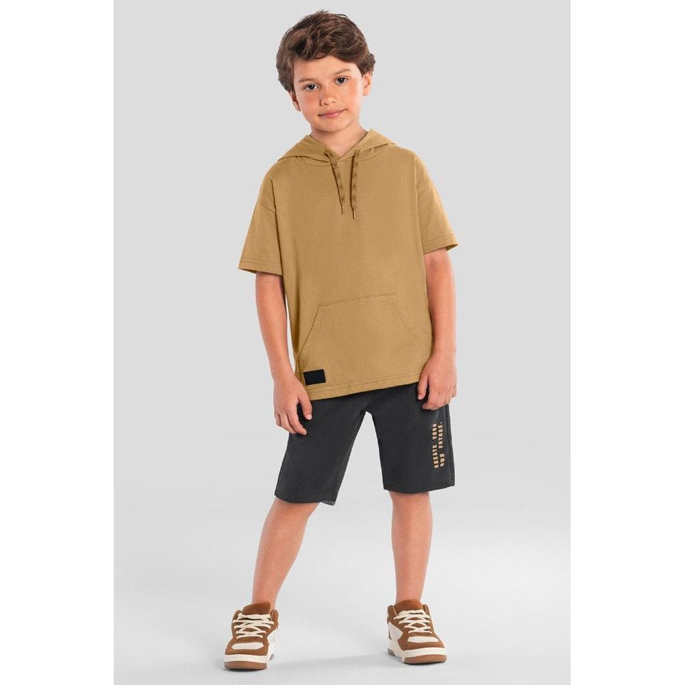 Conjunto infantil menino com capuz Mundi