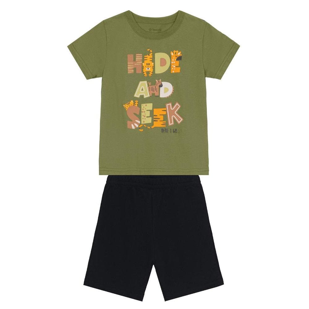 Conjunto infantil menino de bichinhos Brandili