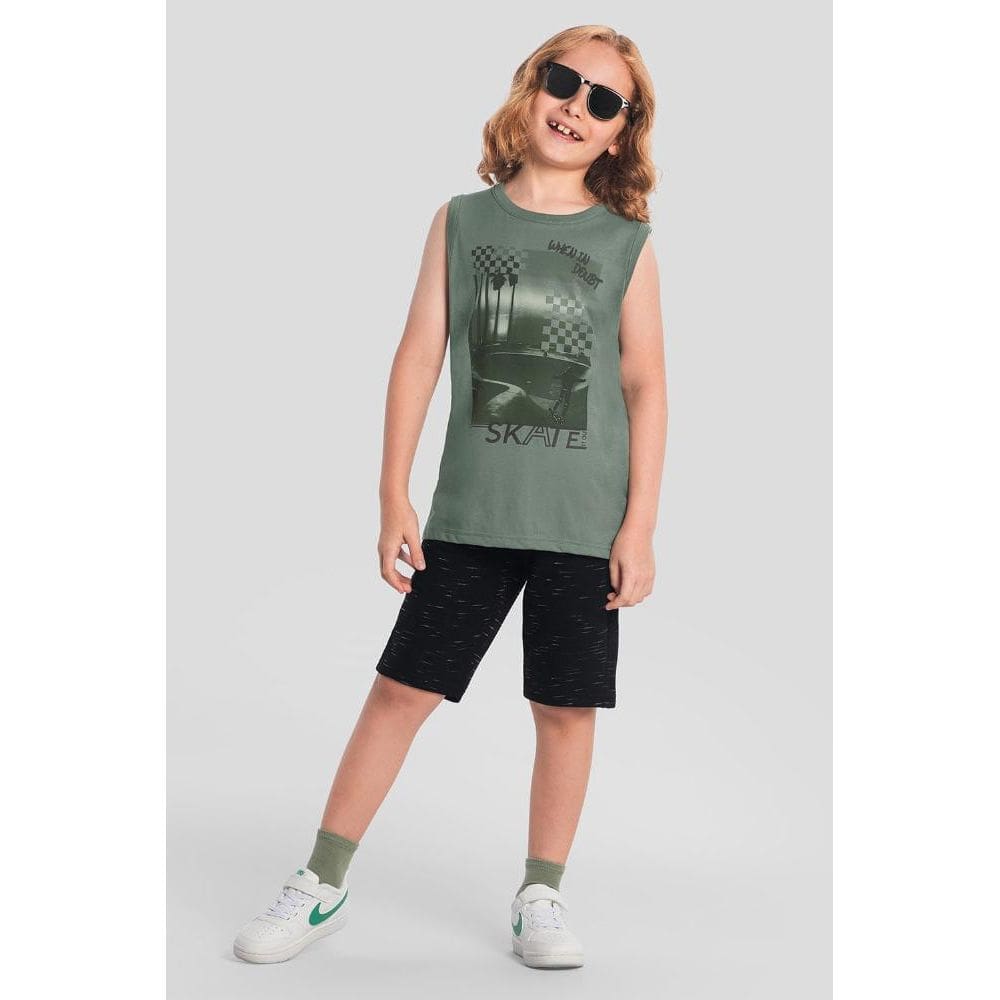 Conjunto infantil menino de skate Brandili