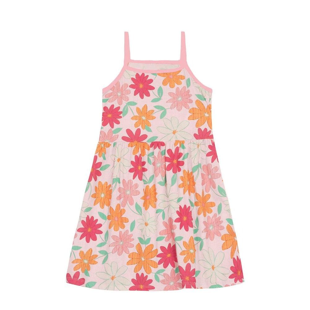 Vestido infantil menina de flores Brandili