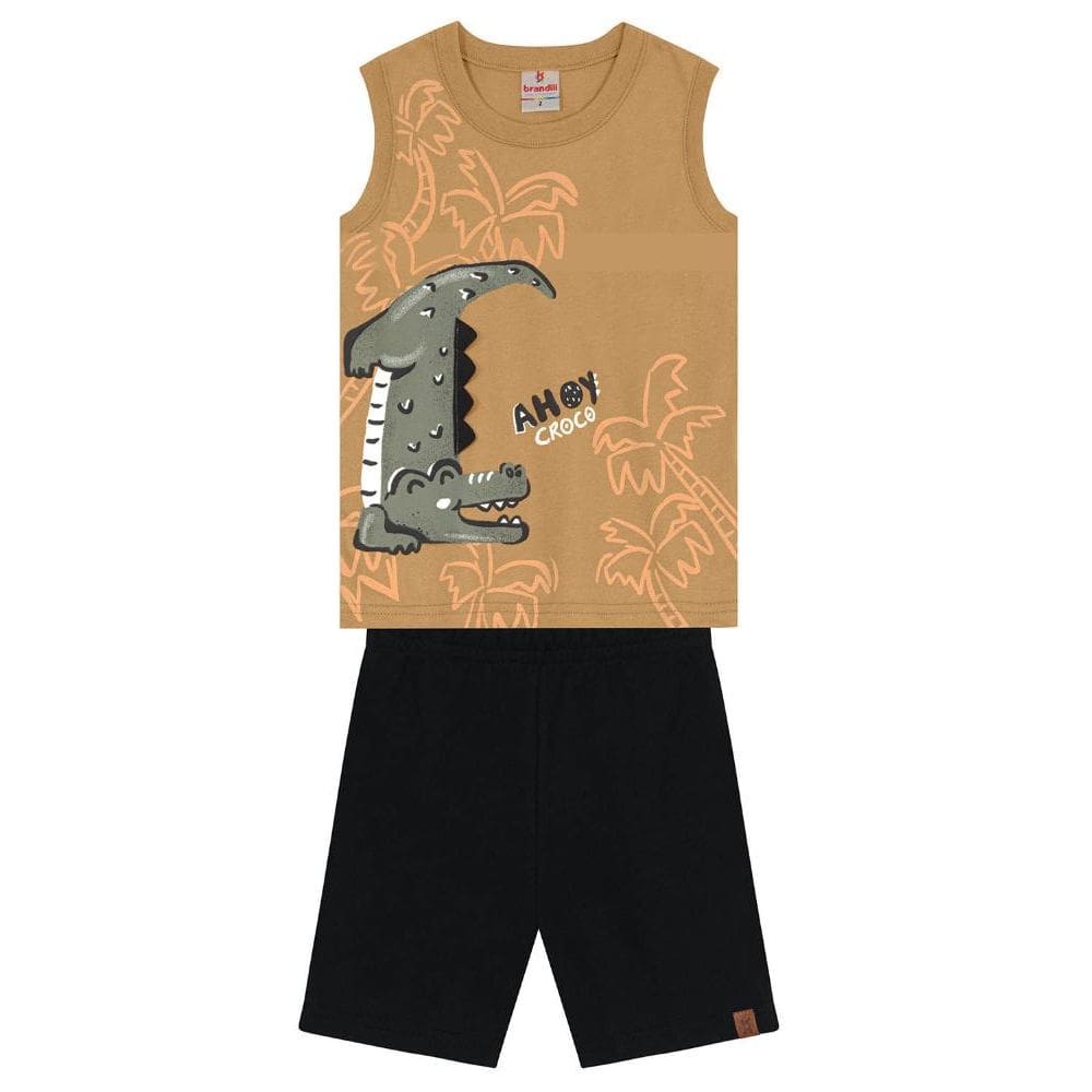Conjunto infantil menino de jacaré Brandili