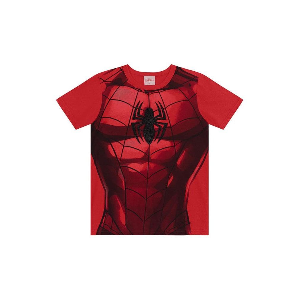 Camiseta infantil menino do Homem-Aranha Brandili