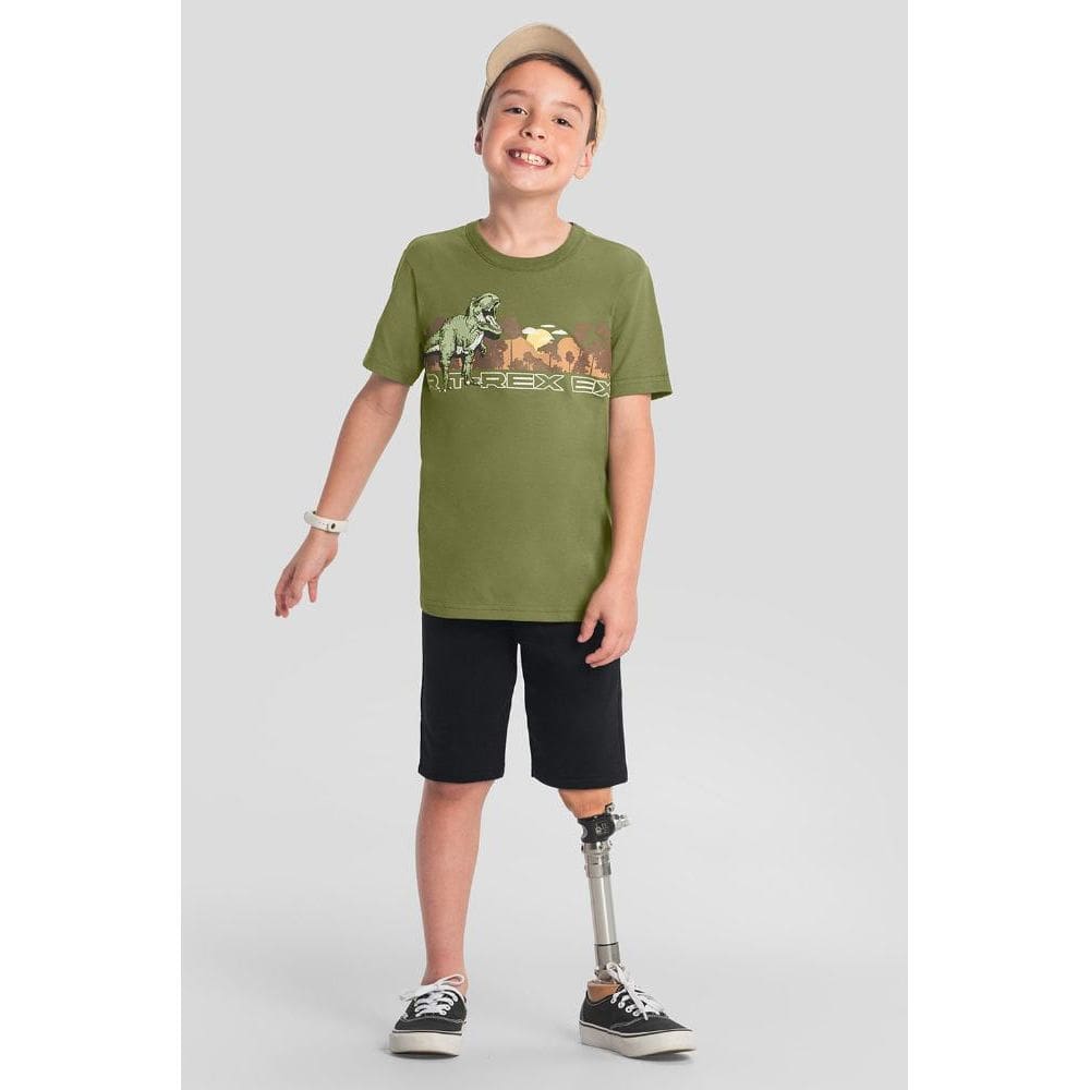 Conjunto infantil menino de dinossauro Brandili