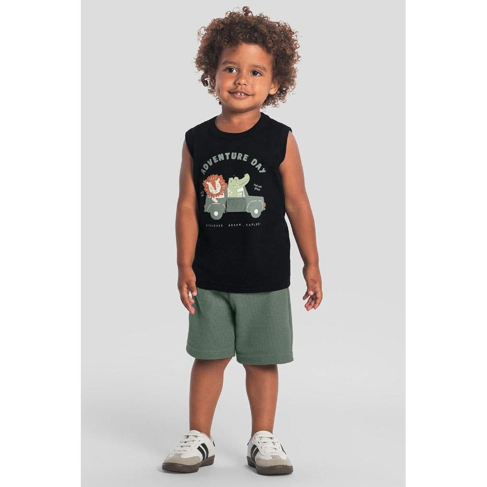 Conjunto infantil menino de leãozinho Brandili