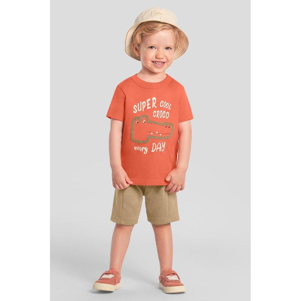 Conjunto infantil menino de jacaré Brandili