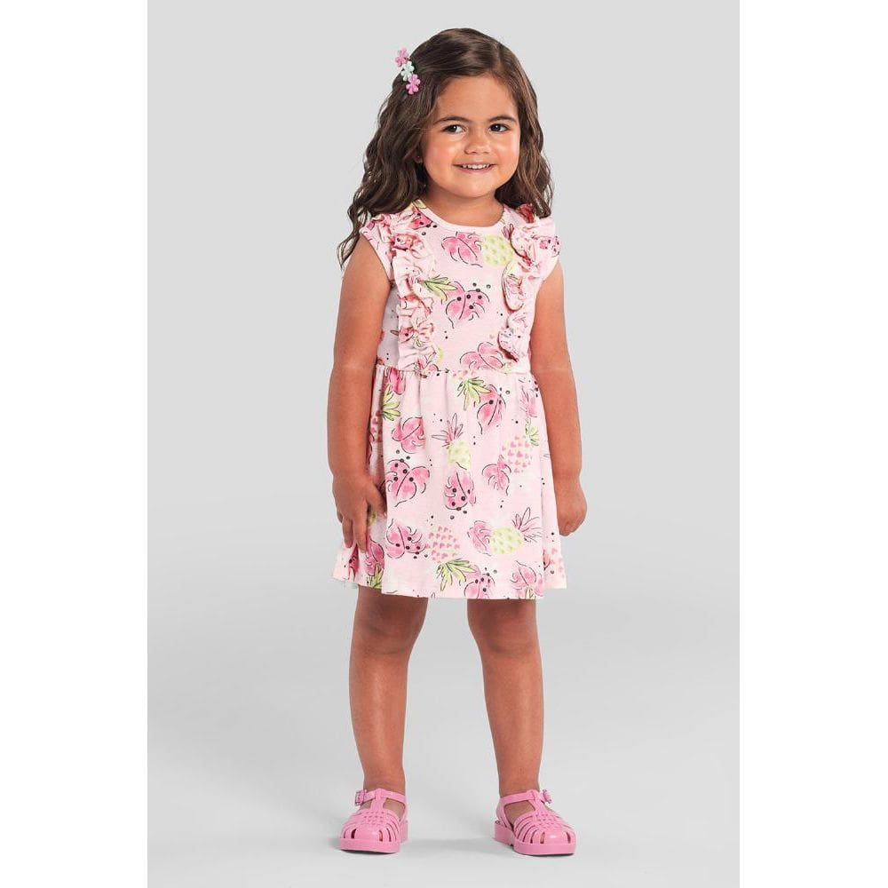 Vestido infantil menina floral Brandili