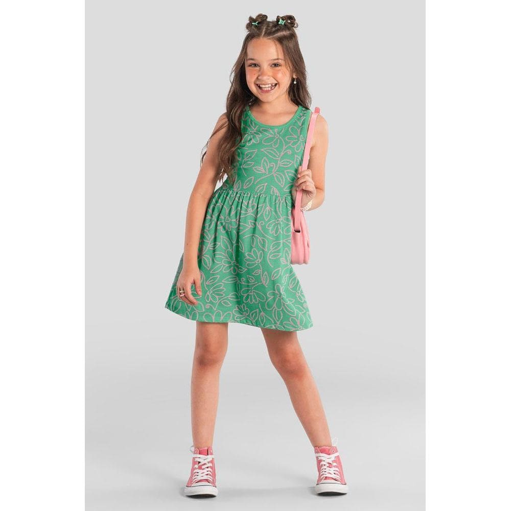 Vestido infantil menina floral Brandili