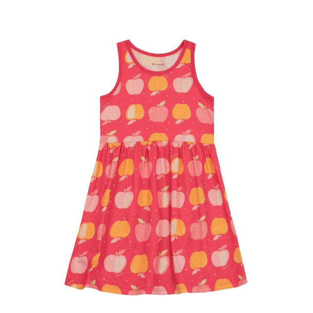 Vestido infantil menina de frutinhas Brandili