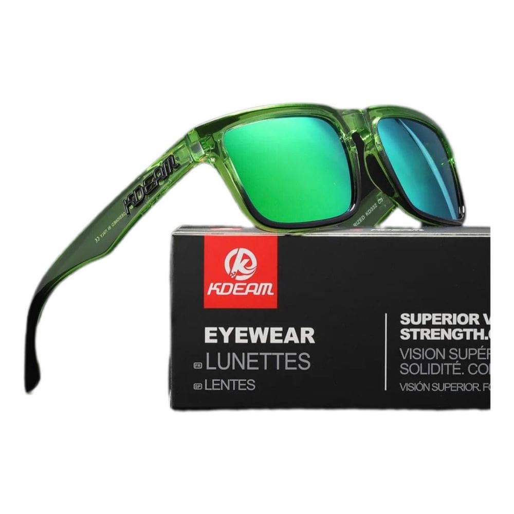 Óculos De Sol Esportivo Polarizado Kdeam C3 Mirrored Green