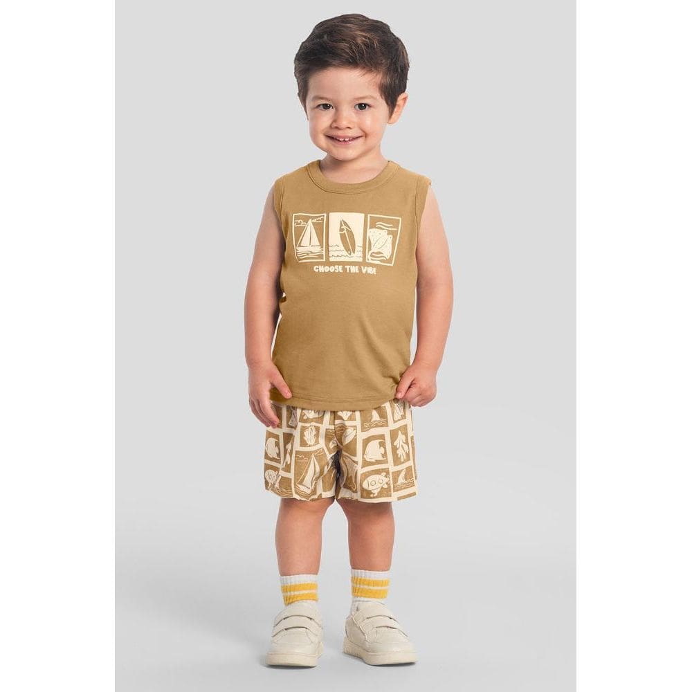 Conjunto infantil menino praiano Brandili
