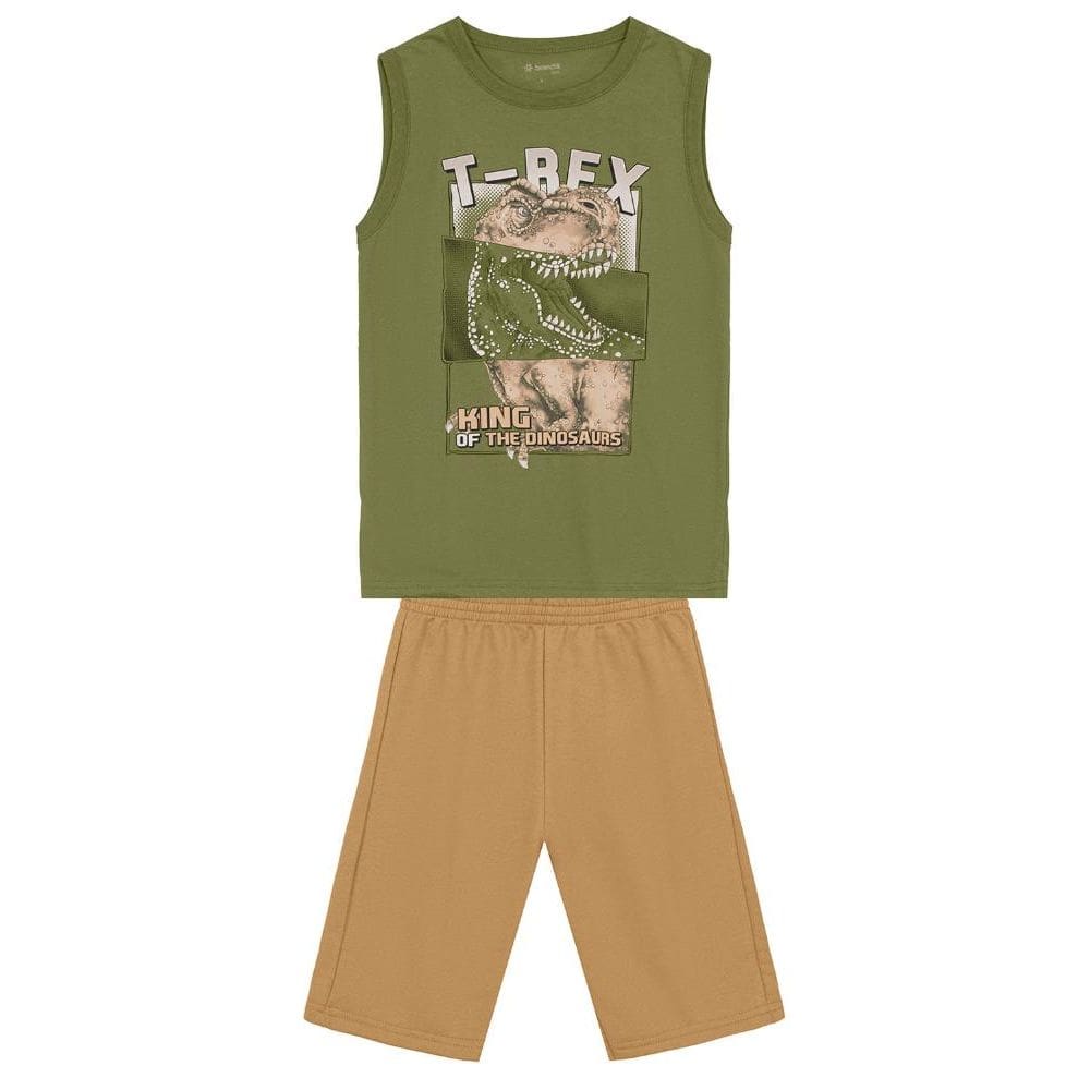 Conjunto infantil menino t-rex Brandili
