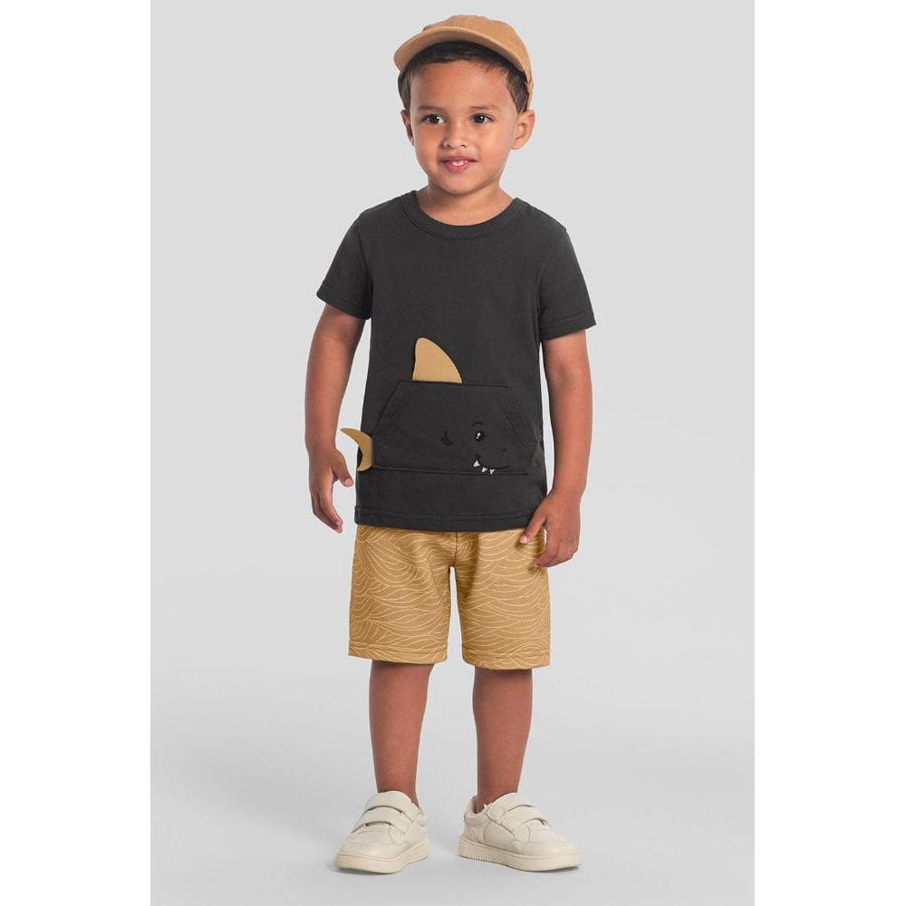 Conjunto infantil menino de tubarãozinho Brandili