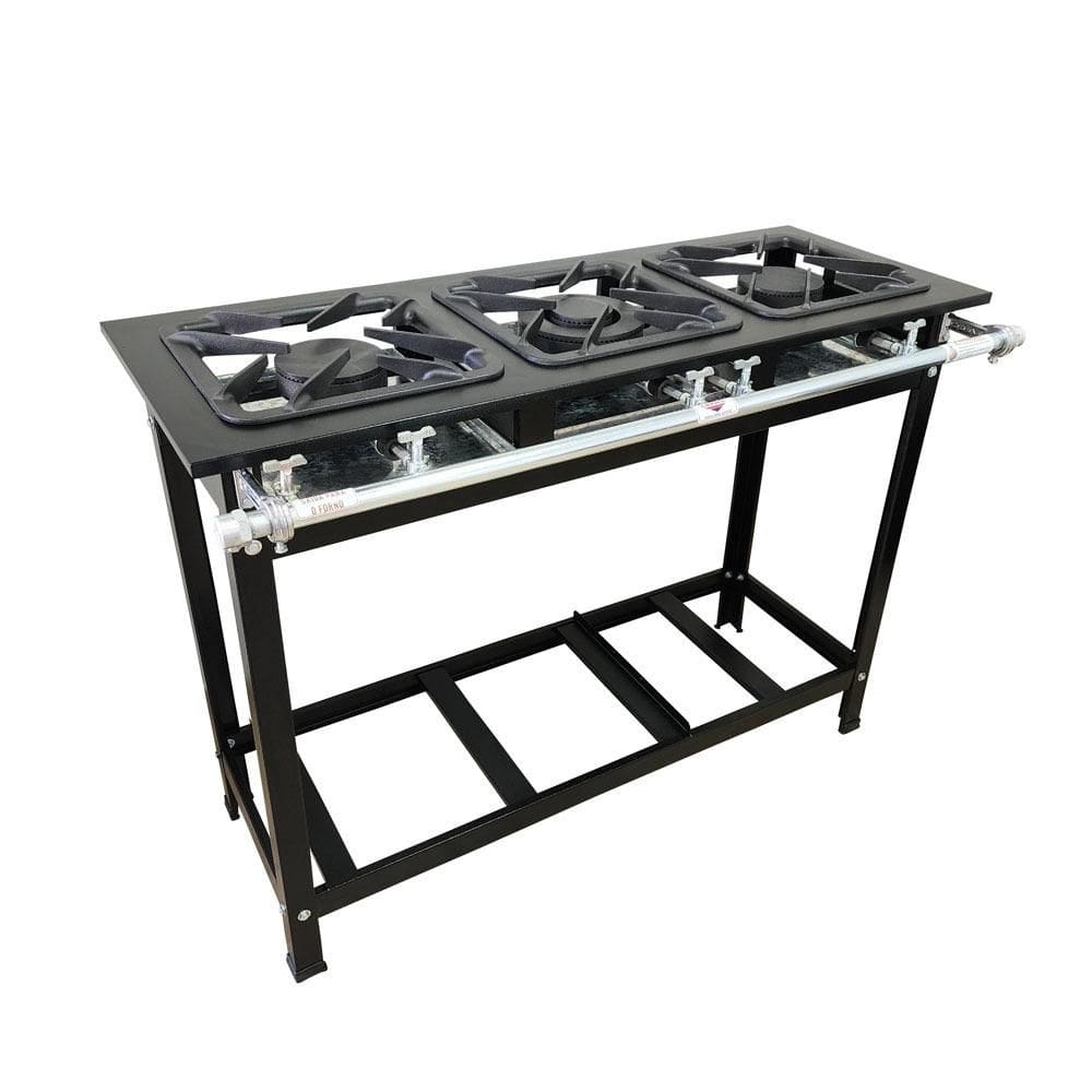 Fogao 3 Bocas 30X30 Gold Sl-cfzg-124 Gas Glp Alta Pressao Perfil 7Cm De Pe Queimador Starline - Cefaz