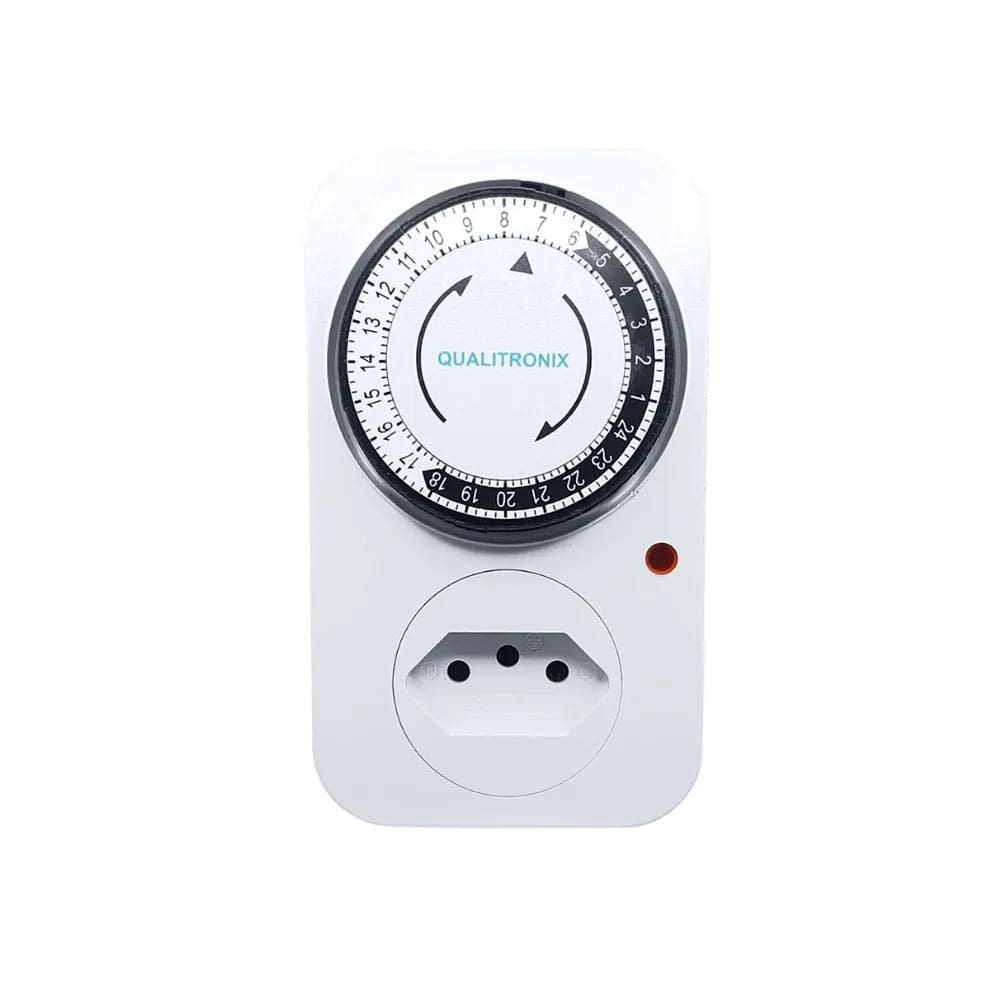 Timer Analógico Bivolt10A 250V Qta01 Programável Qualitronix