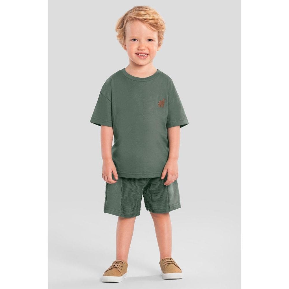 Conjunto infantil menino oversized Mundi