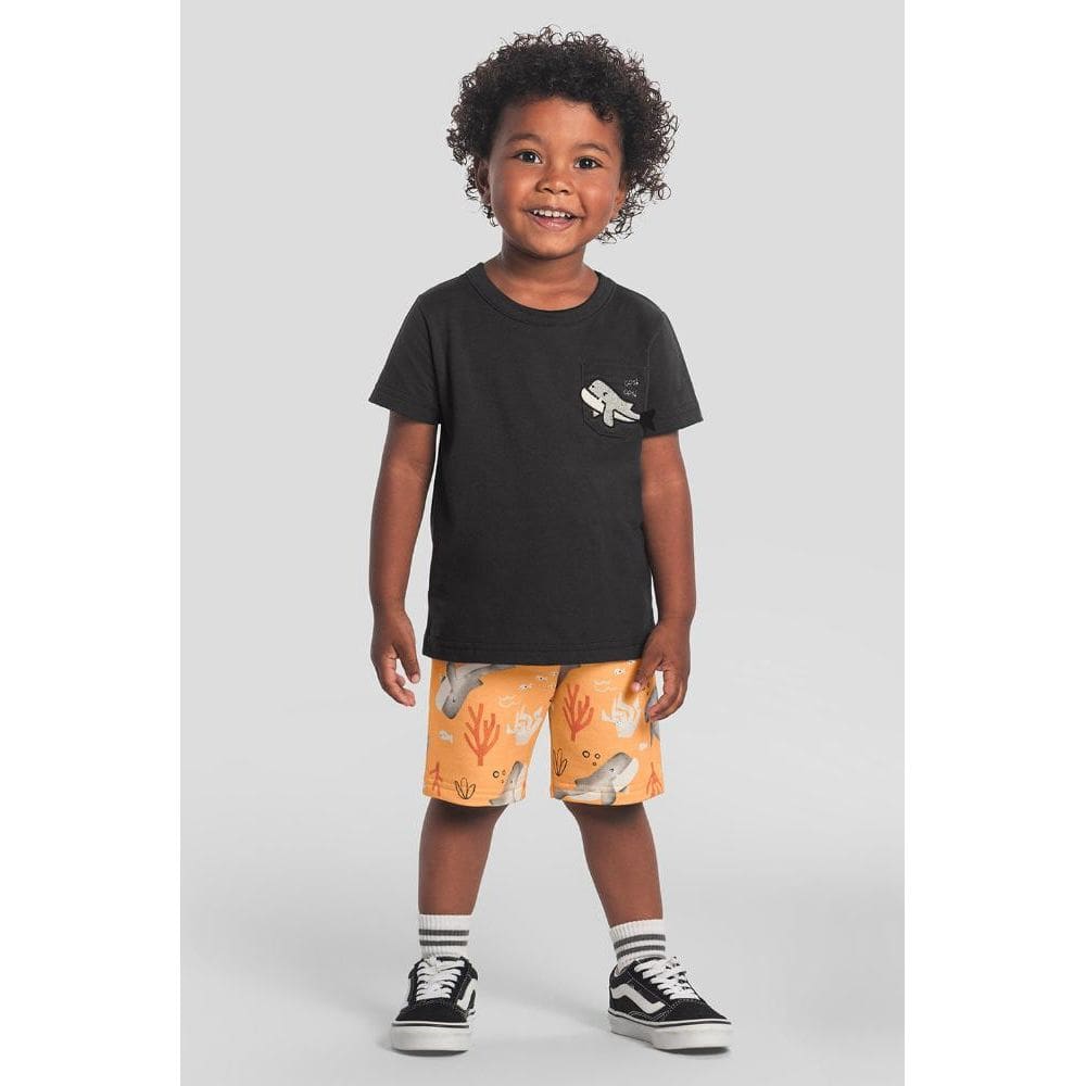 Conjunto infantil menino de baleia Brandili