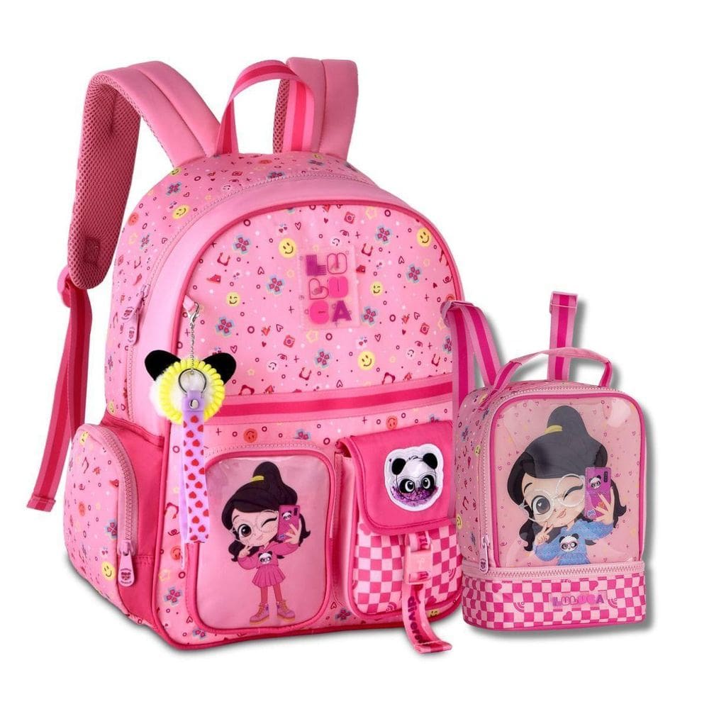 Mochila Costas Luluca Com Lancheira Térmica Kit Escolar Inf